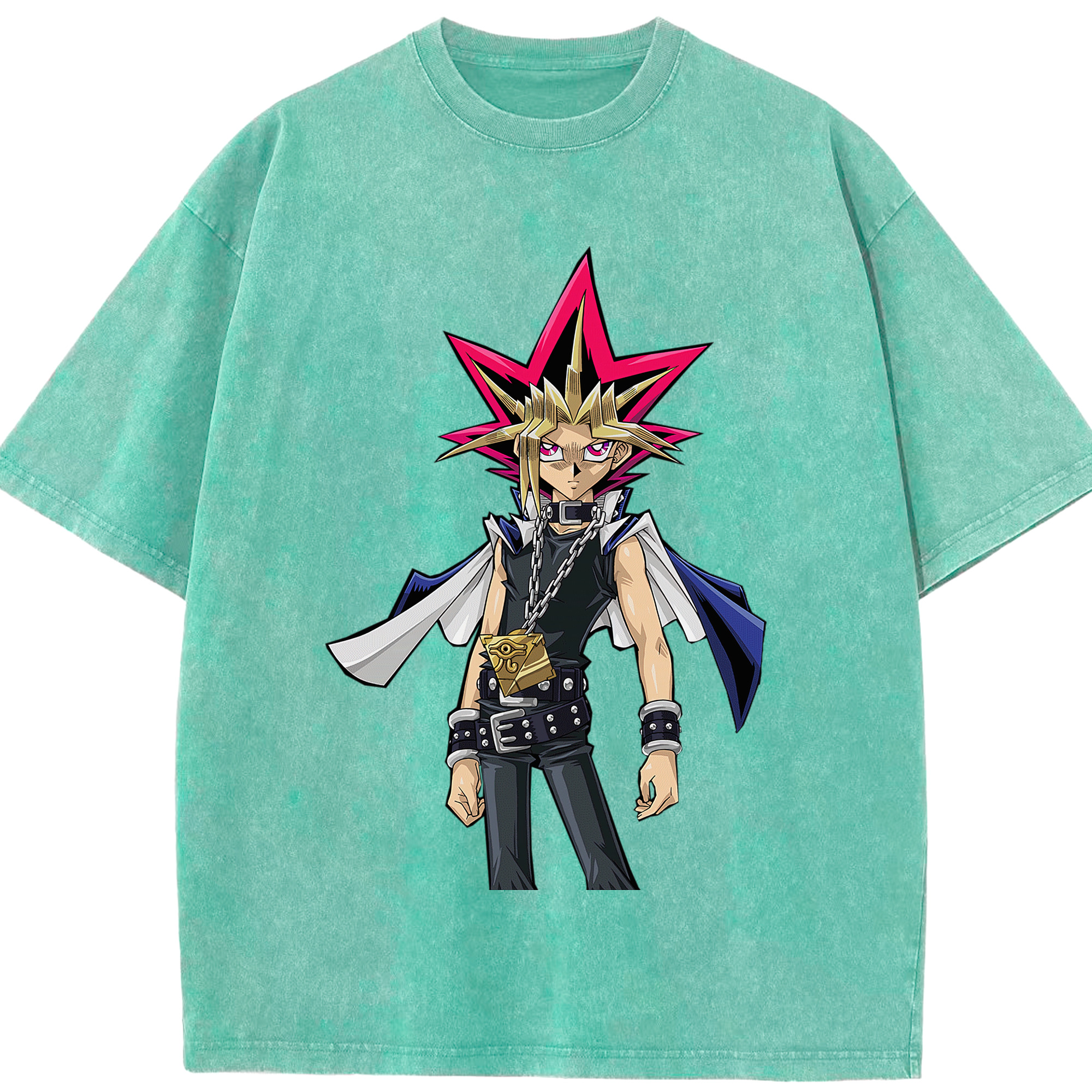 （画像用） 遊☆戯☆王 Yu-Gi-Oh! 綿100% ヴィンテージ風 半袖Tシャツ（フロントプリント）